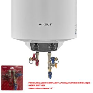Водонагрівач "Циліндр" MIXXUS EWH-08100 ROUND DRY накопичувальний 100 л, сухий тен 2 kW (WH0610)