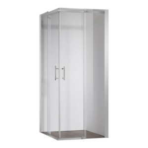 Душова кабіна без піддону KOER SR SC03-100x100x200-TR-01 прозоре скло EASY CLEAN 6мм хром (KR5357)