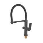 Змішувач для кухні MIXXUS PREMIUM DERBY 021 NUT BLACK REFL.BLACK з гнучким виливом з виходом для питної води (Колір чорний+вилив чорний) (MI6606)