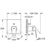 Змішувач прихованого монтажу на 2 споживача Grohe Eurocube (24062000)
