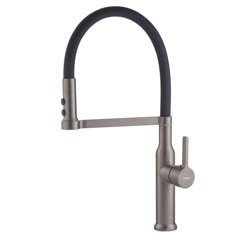 kcs-ba76d186f207e66a1487c28a.png Змішувач для кухні MIXXUS PREMIUM PULL 017 GRAPHITE REFL.BLACK (Колір графіт+силік. вилив чорний) (MI8278)