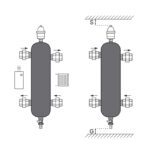 Гідрострелка Koer KR.S1031 2/2 (з воздухоотвод. І дренаж. краном) 1"НР SUS304 (KR2958)