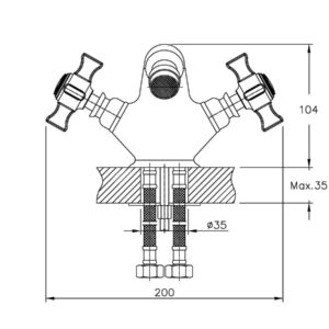 Змішувач для біде HAIBA ZEUS 162 (Колір хром) (HB0426)
