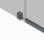 Двері у нішу розпашні KOER SR SD04-120x200-TR-07 прозоре скло EASY CLEAN 10мм графіт (KR5388)