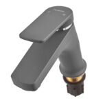 Змішувач для умивальника PLAMIX LUCAS-001 SET GRAPHITE (з підведенням) (Колір графіт) (PM6100)