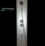 Бокс душовий без гідромасажу з високим піддоном MIXXUS STRONG SB01-90x90x215-GR SATIN сіре тоноване скло 4мм (MI6885)