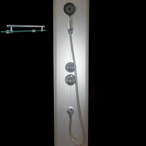 Бокс душовий без гідромасажу з високим піддоном MIXXUS STRONG SB01-90x90x215-GR SATIN сіре тоноване скло 4мм (MI6885)