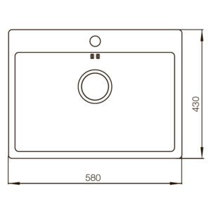 Мийка MIXXUS MX5843-200x1.0-SATIN (Колір нерж) (MX0575)
