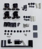 Двері у нішу розсувні MIXXUS PREMIUM DIVERSE SD01-100x185-TR BLACK прозоре скло 5мм (MI6876)