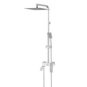 Душова колона зі змішувачем KOER KB-56007-04, 3 функції (Колір хром+білий) (KR5159)