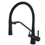 Змішувач для кухні MIXXUS PREMIUM MAGNET 021 BLACK REFL.BLACK з гнучким виливом з виходом для питної води (Колір чорний+вилив чорний) (MI6974)