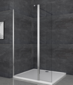 Душова перегородка Walk-In KOER SR SP03-120x200-TR-01 прозоре скло EASY CLEAN 8мм хром (KR5398)
