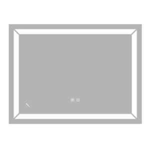 Дзеркало ZERIX KUBIX MR04-80x60-REVERSE з LED Touch, Anti-fog, димером, рег. яскравості (ZX6054)