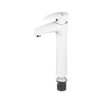 Змішувач для умивальника PLAMIX CEZAR-001 HIGH SET WHITE (з підведенням) (Колір білий) (PM0663)