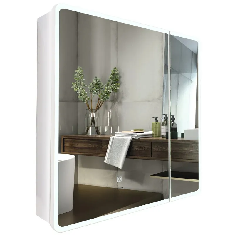 kcs-cca82f3120ef1a6c2ef4c9d4.png Дзеркальна шафка MIXXUS PREMIUM OLIVARY CM01-70x70x13 з LED Touch, димером, рег. яскравості (MI8295)
