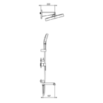 Душова система вбудована KOER KB-66029-07, 3 функції (Колір графіт) (KR5954)