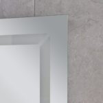 Дзеркало MIXXUS LIGHT MR01-80x60 з LED Touch, Anti-fog, димером, рег. яскравості, годинником (MI5998)