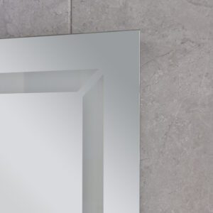 Дзеркало MIXXUS LIGHT MR01-80x60 з LED Touch, Anti-fog, димером, рег. яскравості, годинником (MI5998)