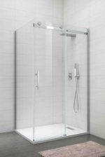 Бічна стінка до кабіни KOER SR SW01-90x200-TR-01 прозоре скло EASY CLEAN 8мм хром (KR5381)