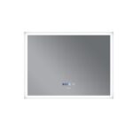 Дзеркало MIXXUS FLAT MR04-100x80 з LED Touch, Anti-fog, димером, рег. яскравості, годинником (MI6927)