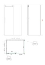 Бічна стінка до кабіни KOER SR SW01-90x200-TR-01 прозоре скло EASY CLEAN 8мм хром (KR5381)