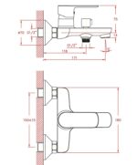 Змішувач для ванни HAIBA ASIO 009 EURO (Колір хром) (HB0866)