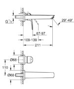 Змішувач для раковини на 2 отвори Grohe Eurosmart New M-Size (29338003)