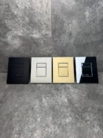 Панель змиву KOER KT-0607-07 157x198x3mm пластикова, кнопка квадратна (колір графіт) (KR5345)