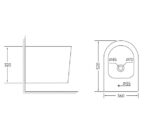 Біде підвісне MIXXUS BEVEL-0502 520х360х320mm (MI6715)
