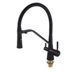Змішувач для кухні MIXXUS PREMIUM MAGNET 021 BLACK REFL.BLACK з гнучким виливом з виходом для питної води (Колір чорний+вилив чорний) (MI6974)