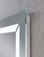Дзеркало MIXXUS LIGHT MR01-80x60 з LED Touch, Anti-fog, димером, рег. яскравості, годинником (MI5998)