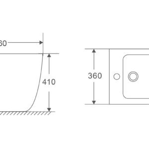 Біде підлогове MIXXUS PREMIUM ELLIPSE-0601 560х360х410mm (MP6594)