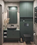 Панель змиву KOER KT-0610-05 240x160x32mm пластикова, кнопка квадратна (колір чорний матовий) (KR6136)