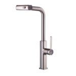Змішувач для кухні MIXXUS PREMIUM HAMMER 014 GRAPHITE з висувним виливом (Колір графіт) (MI6955)