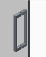 Двері у нішу розпашні KOER SR SD04-120x200-TR-07 прозоре скло EASY CLEAN 10мм графіт (KR5388)