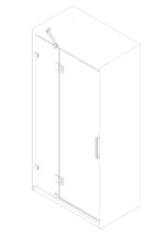 Двері у нішу розпашні KOER SR SD04-100x200-TR-01 прозоре скло EASY CLEAN 10мм хром (KR5386)