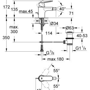 Змішувач для біде Grohe Eurosmart Cosmopolitan (32839000)