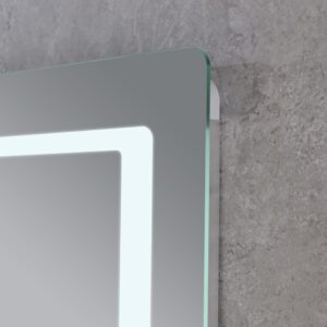 Дзеркало MIXXUS STYLE MR03-70x50 з LED Touch, Anti-fog, димером, рег. яскравості, годинником (MI6006)