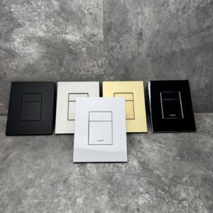 Панель змиву KOER KT-0607-07 157x198x3mm пластикова, кнопка квадратна (колір графіт) (KR5345)