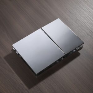 Панель змиву KOER KT-0610-01 240x160x32mm пластикова, кнопка квадратна (колір хром) (KR6135)