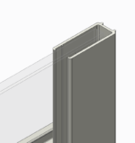 Бічна стінка до кабіни KOER SR SW01-90x200-TR-01 прозоре скло EASY CLEAN 8мм хром (KR5381)