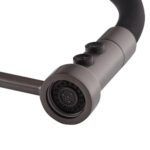 Змішувач для кухні MIXXUS PREMIUM SUMMER 017 GRAPHITE REFL.BLACK з гнучким виливом (Колір графіт+вилив чорний) (MI6962)