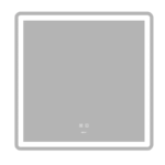 Дзеркало ZERIX MIRRA MR05-80x80 з LED Touch, Anti-fog, димером, рег. яскравості (ZX6058)