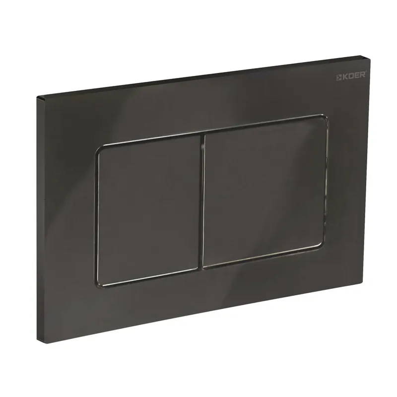 kcs-f73584a4c596ba536dda03d7.png Панель змиву KOER KT-0602-16 240x160x10mm пластикова, кнопка квадратна (колір чорний глянцевий) (KR5182)