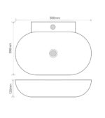 Раковина підвісна-накладна MIXXUS PREMIUM DIVERSE-0201 560х390х125mm (отвір під змішувач) (MP6510)
