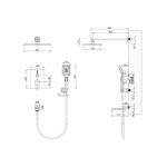 Душова система MIXXUS PREMIUM DALI 009 INNER BLACK (вбудована) (Колір чорний) (MI6755)