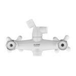 Змішувач для ванни PLAMIX SIRIUS-140 WHITE (зі шлангом та лійкою) (Колір білий) (PM0637)