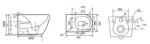 Унітаз підвісний MIXXUS PREMIUM ELLIPSE-0308-T3 GRAY 490x360x360mm система змиву TORNADO 3.0 (MP6654)