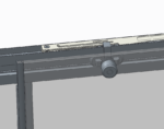 Двері у нішу розсувні KOER SR SD05-140x200-TR-01 прозоре скло EASY CLEAN 6мм хром (KR5406)