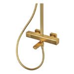 Душова колона MIXXUS PREMIUM VIRGO 009-J BRUSHED GOLD з термостат. змішувачем, 3 функції (Колір матове золото) (MI6649)